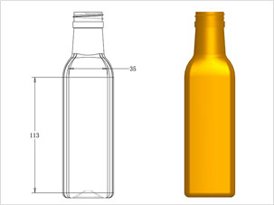 鹿源公司亞麻籽油瓶型設(shè)計