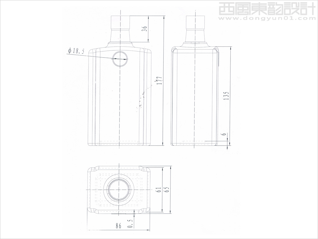 京衛(wèi)藥業(yè)本草修真藥酒瓶型設(shè)計線稿圖