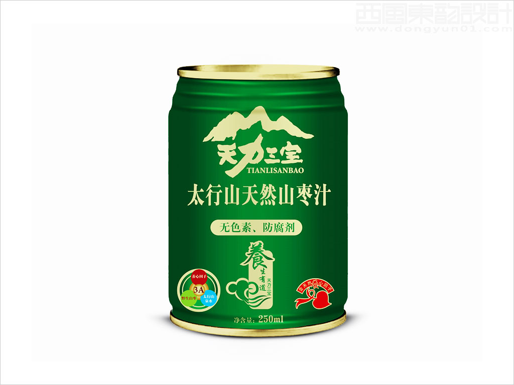 河北邢州棗業(yè)有限公司天力三寶山棗汁包裝設計---綠色版