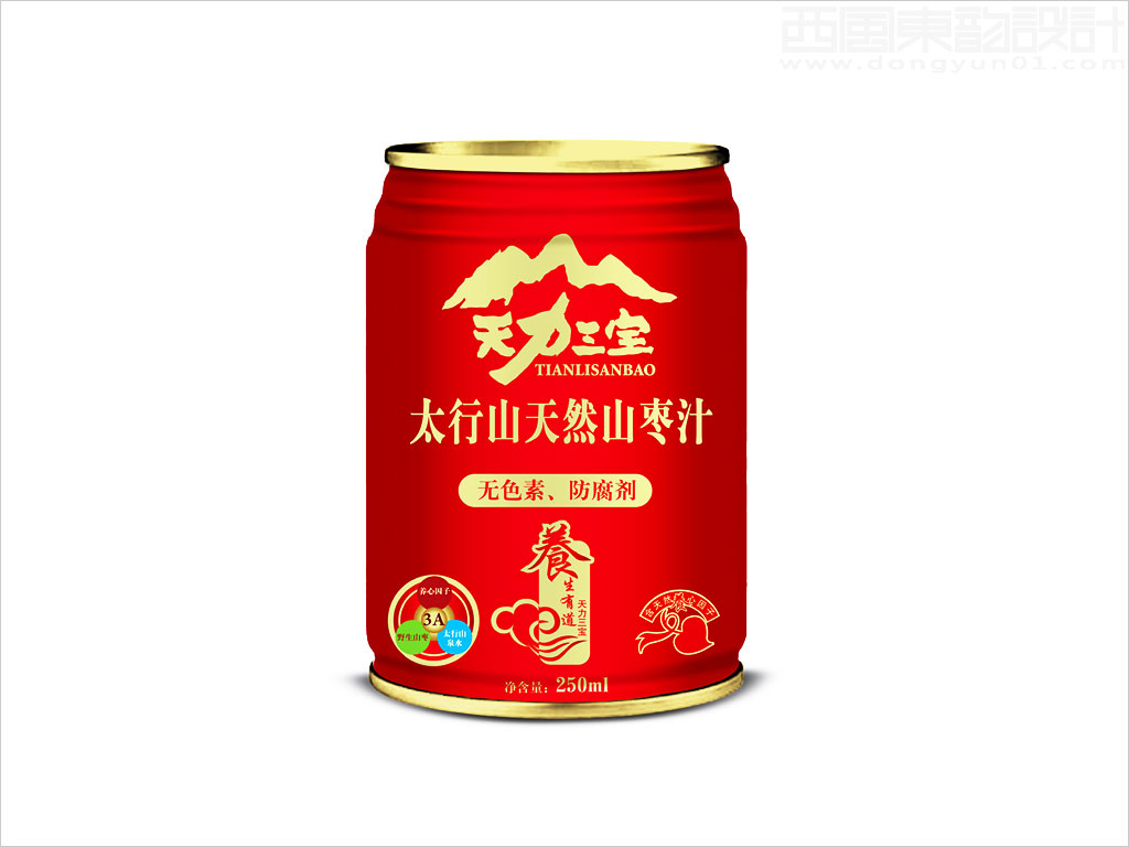 河北邢州棗業(yè)有限公司天力三寶山棗汁包裝設計---紅色版