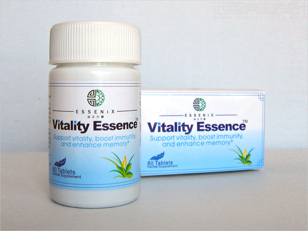 美國益正方圓生物科技有限公司Vitality Essence保健品包裝設(shè)計