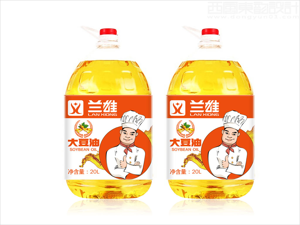 北京蘭雄貿(mào)易有限公司餐飲行業(yè)20升桶裝大豆食用油包裝設(shè)計