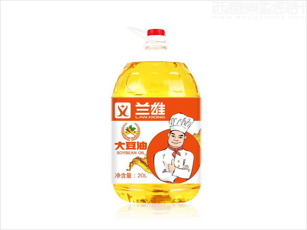 北京蘭雄貿(mào)易有限公司餐飲行業(yè)20升大包裝桶裝大豆食用油包裝設(shè)計圖片