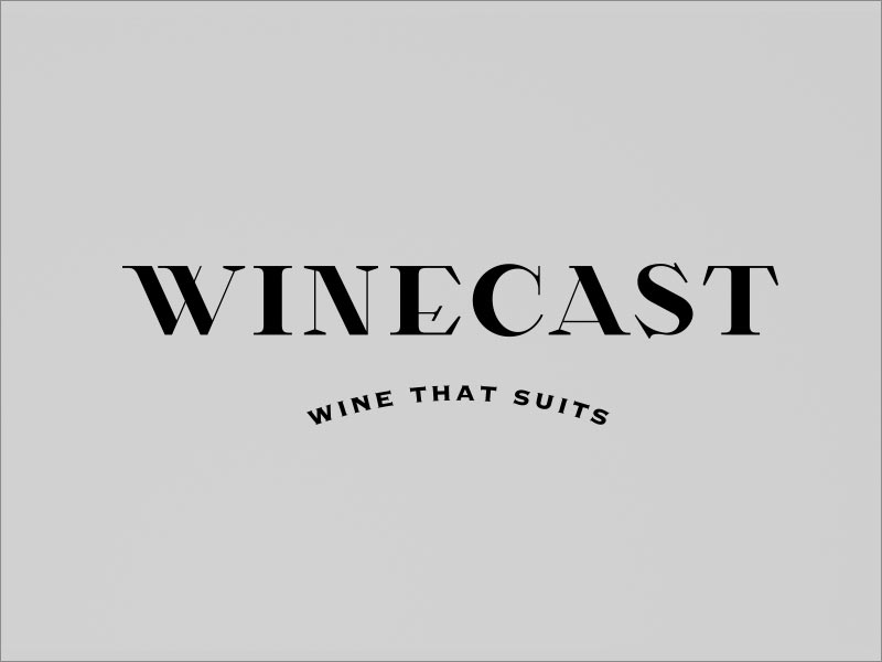 荷蘭在線品酒品牌Winecast 字體設(shè)計