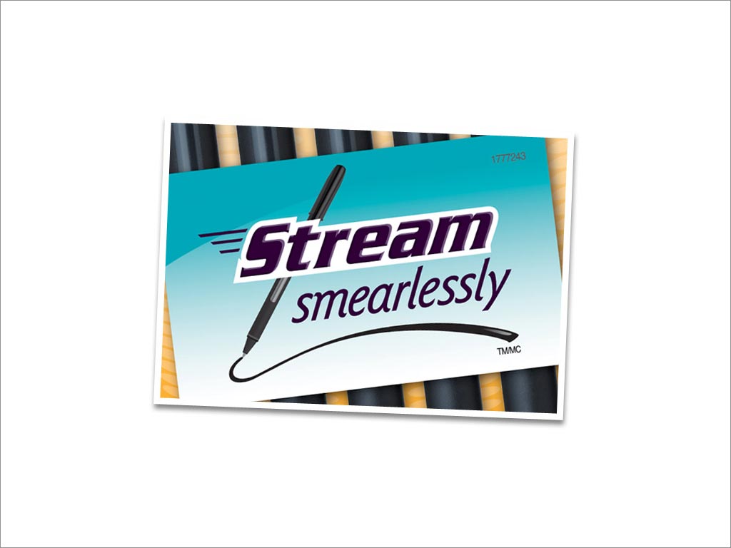 美國uniball Jetstream 101 品牌廣告語Stream Smearlessly設(shè)計