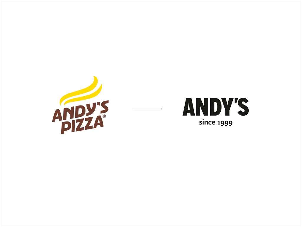 Andy's Pizza披薩餐廳新舊logo設(shè)計對比