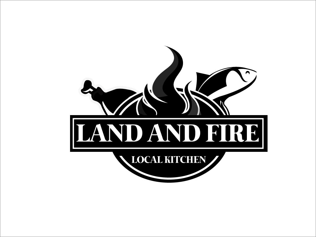 LAND AND FIRE 餐廳logo設計