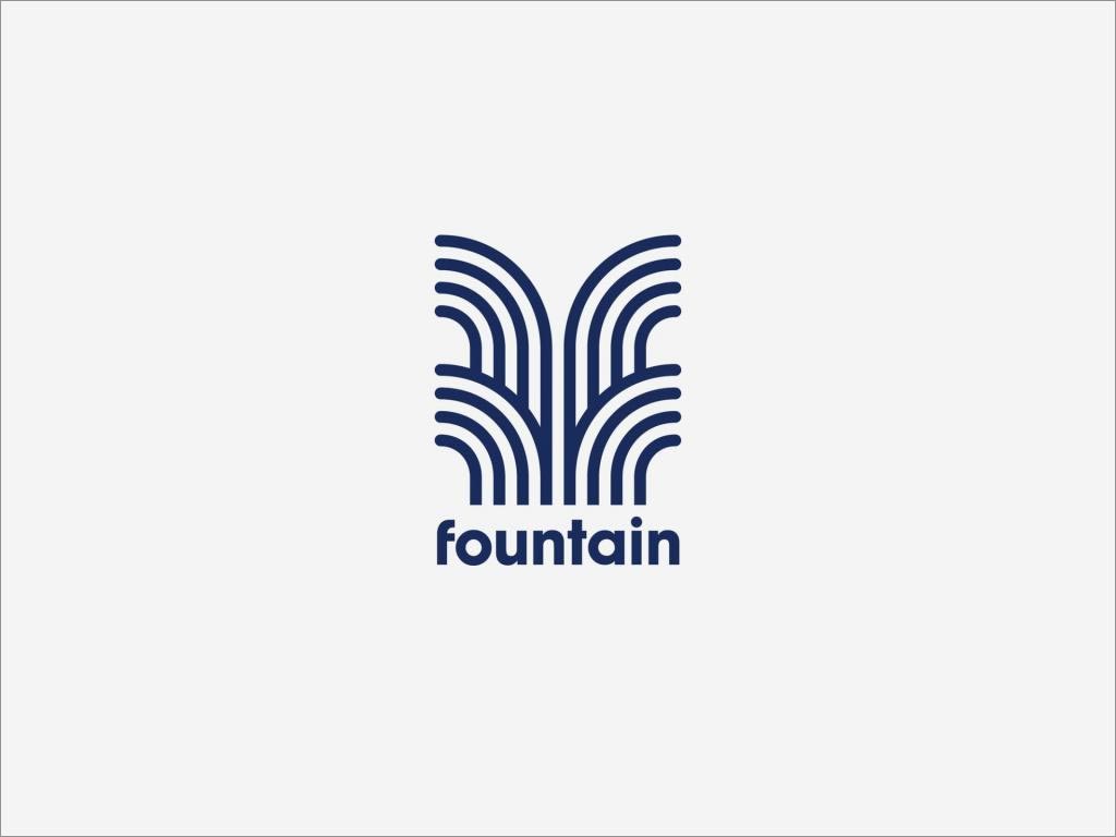 活力四射的Fountain蘇打水飲料logo設(shè)計(jì)