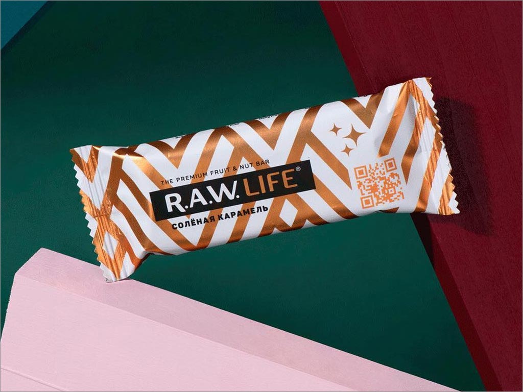 RAW Life運動蛋白堅果棒零食包裝袋設計