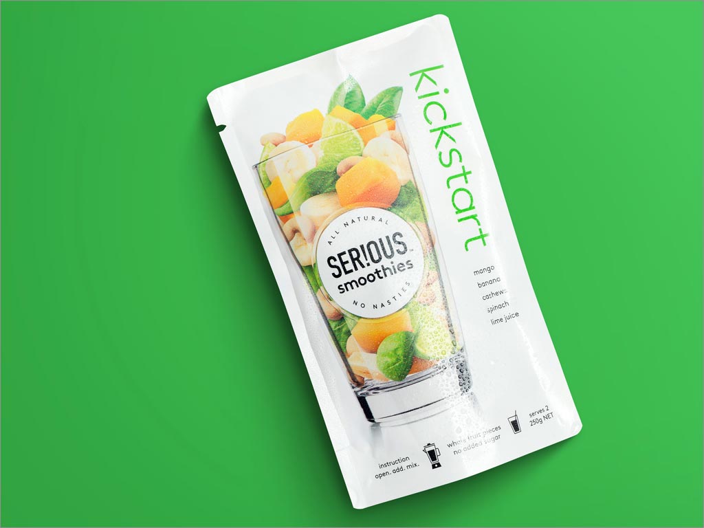 新西蘭Serious Smoothies水果冰沙飲料包裝設(shè)計(jì)