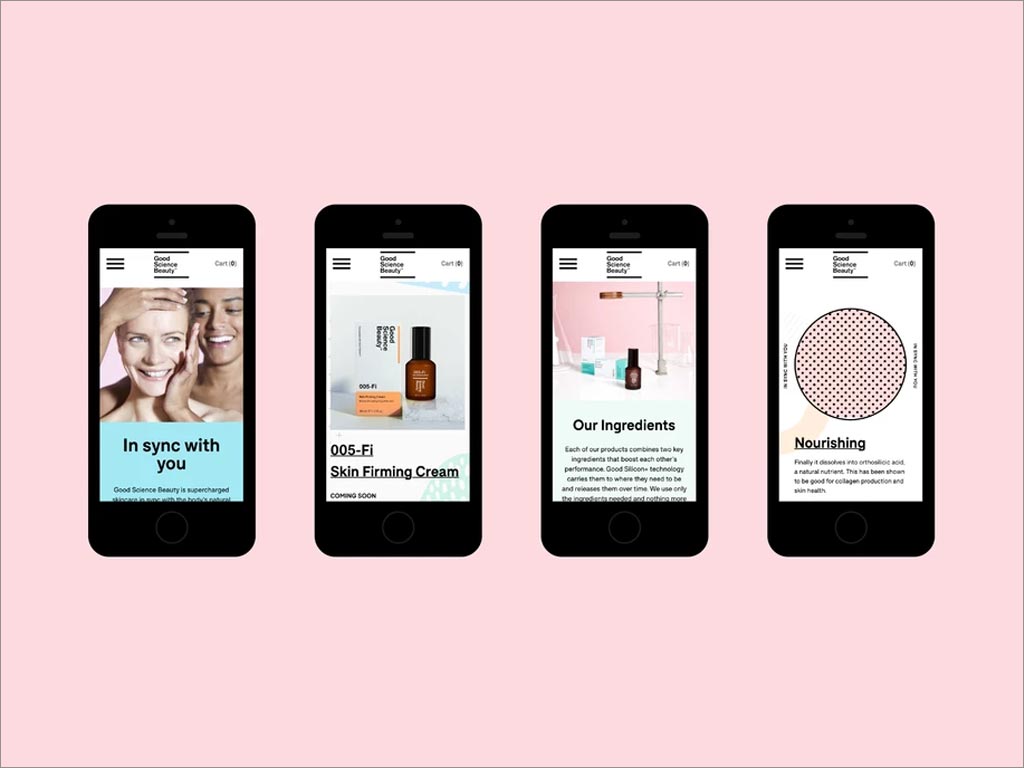 美國(guó)good science beauty護(hù)膚產(chǎn)品手機(jī)端網(wǎng)站頁面設(shè)計(jì)