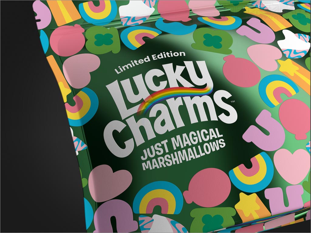 美國Lucky Charms Just Magical棉花糖包裝設(shè)計之局部細(xì)節(jié)展示