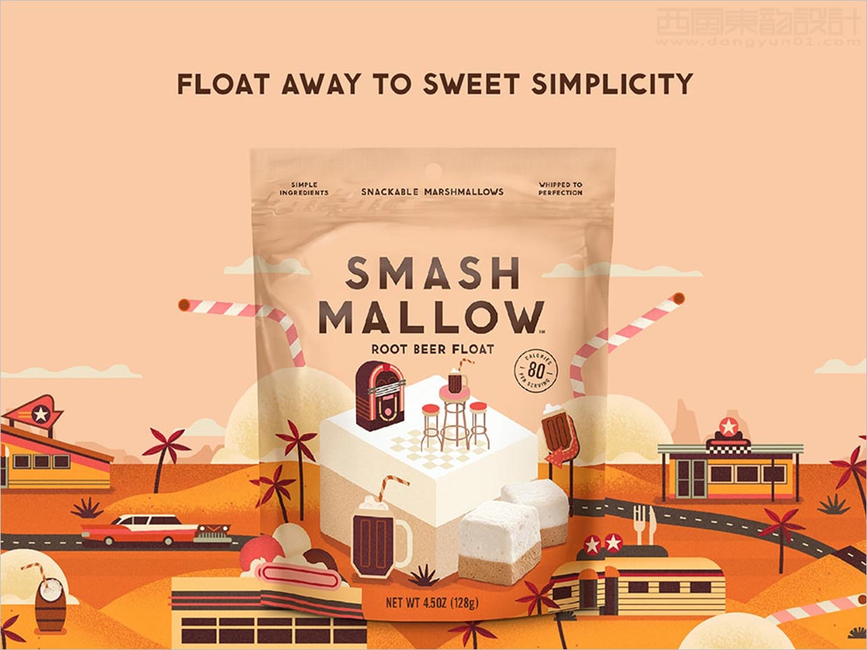 英國(guó)Smashmallow棉花糖休閑食品包裝設(shè)計(jì)