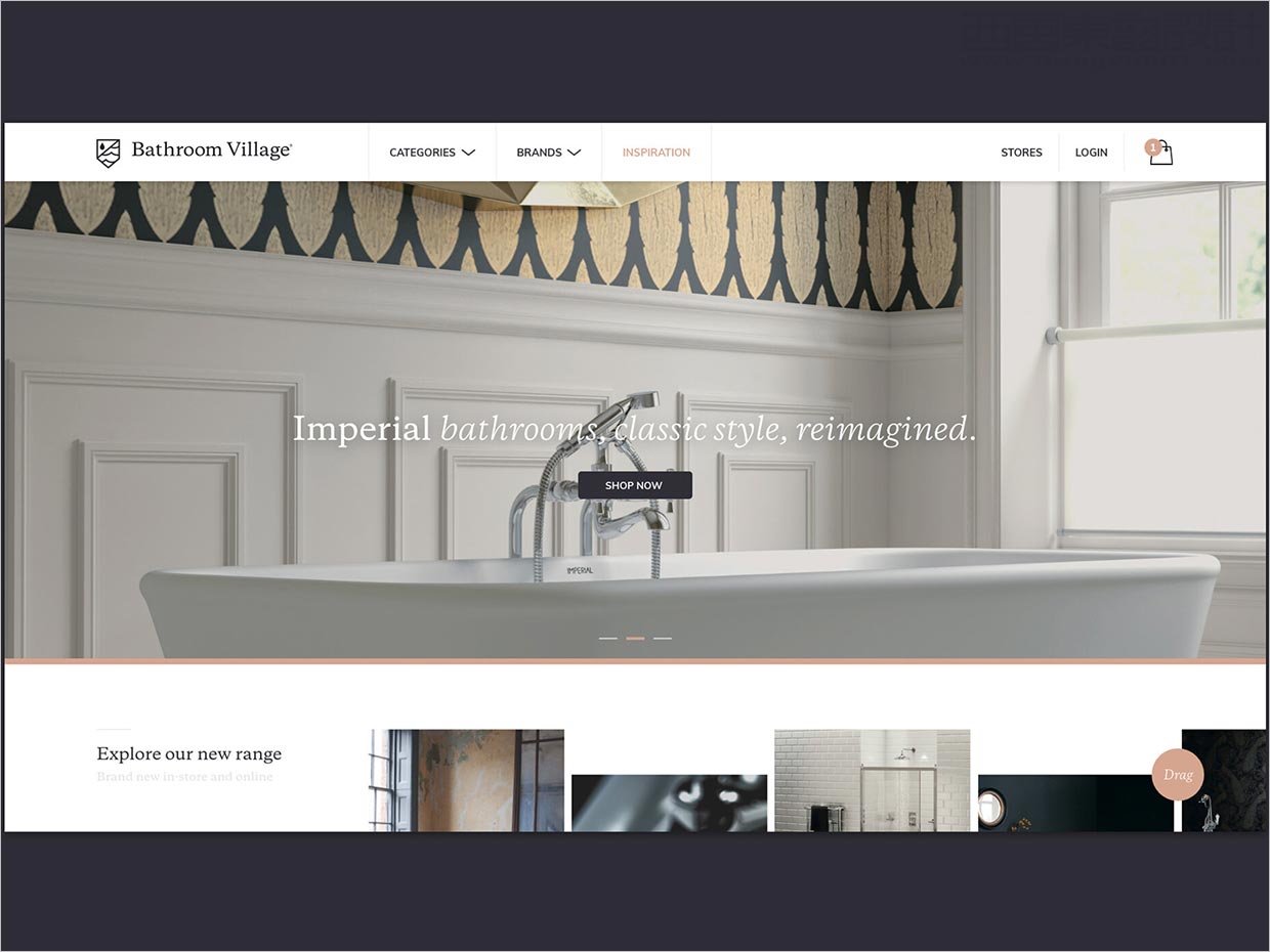 英國Bathroom Village浴室用品品牌vi設(shè)計(jì)之網(wǎng)站頁面設(shè)計(jì)