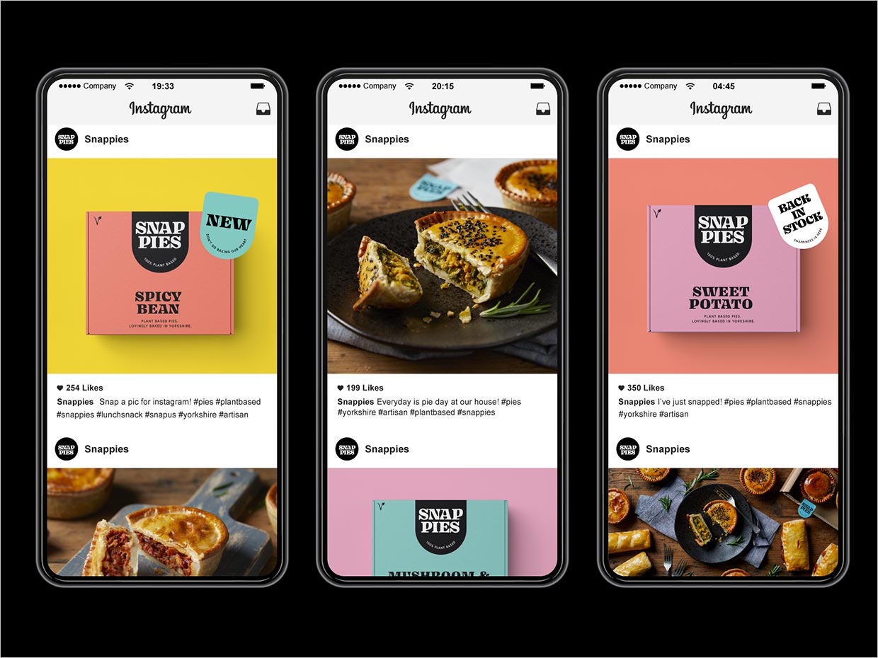 英國Snap Pies植物性素食餡餅食品移動端網(wǎng)站設(shè)計設(shè)計