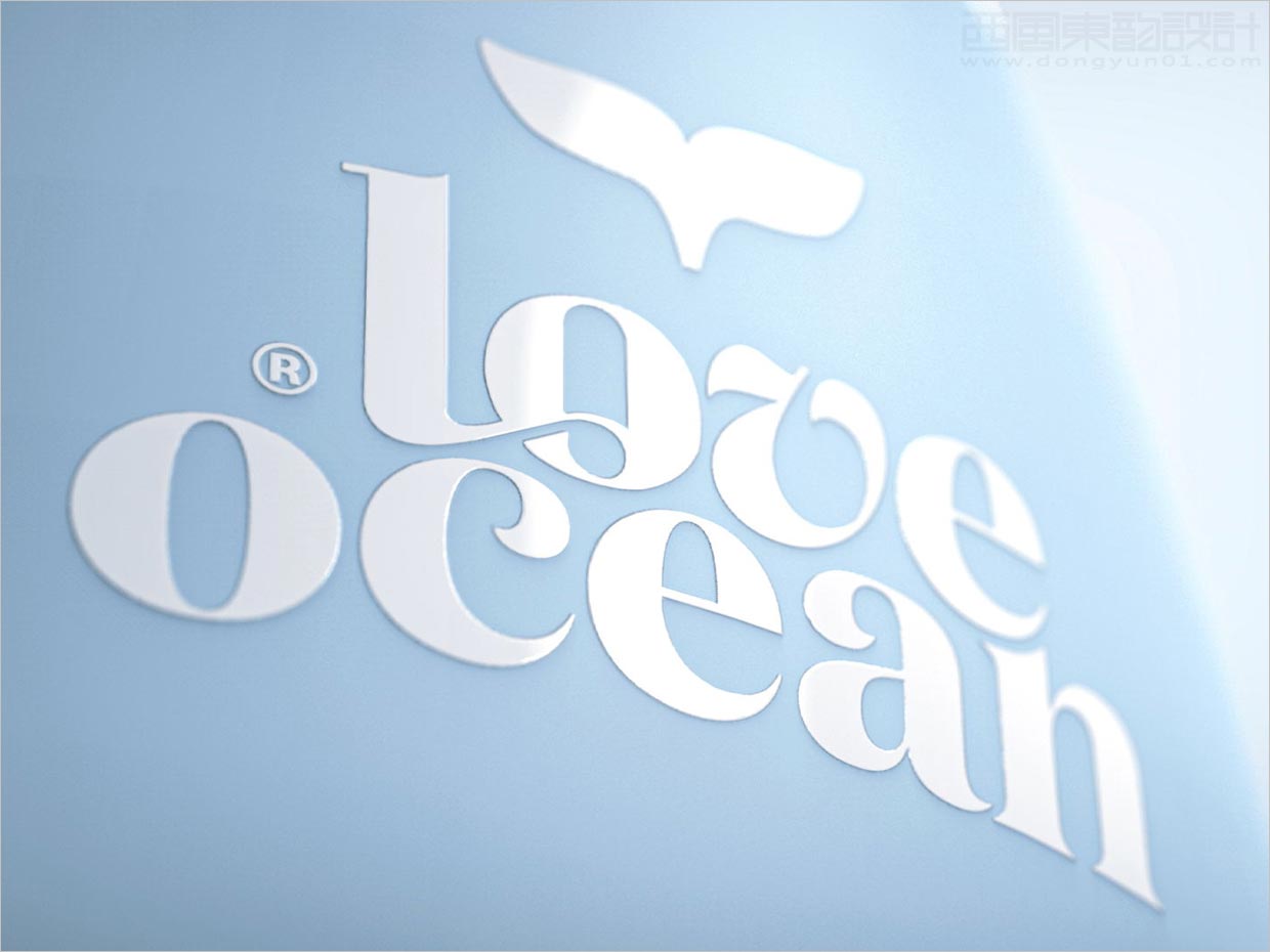 獨特的Love Ocean兒童沐浴護膚日化用品logo設(shè)計應(yīng)用效果