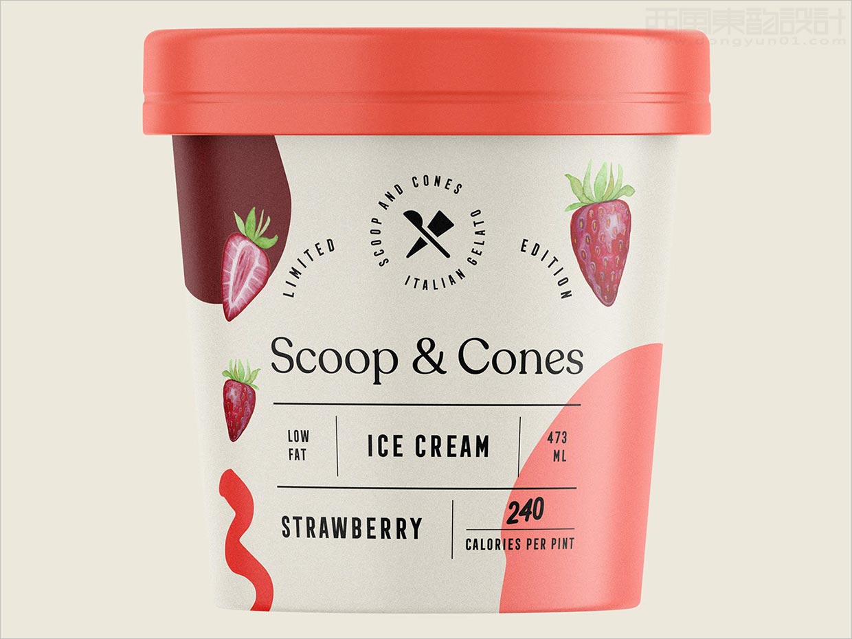 Scoop & Cones 是經(jīng)典的時(shí)髦冰淇淋包裝設(shè)計(jì)