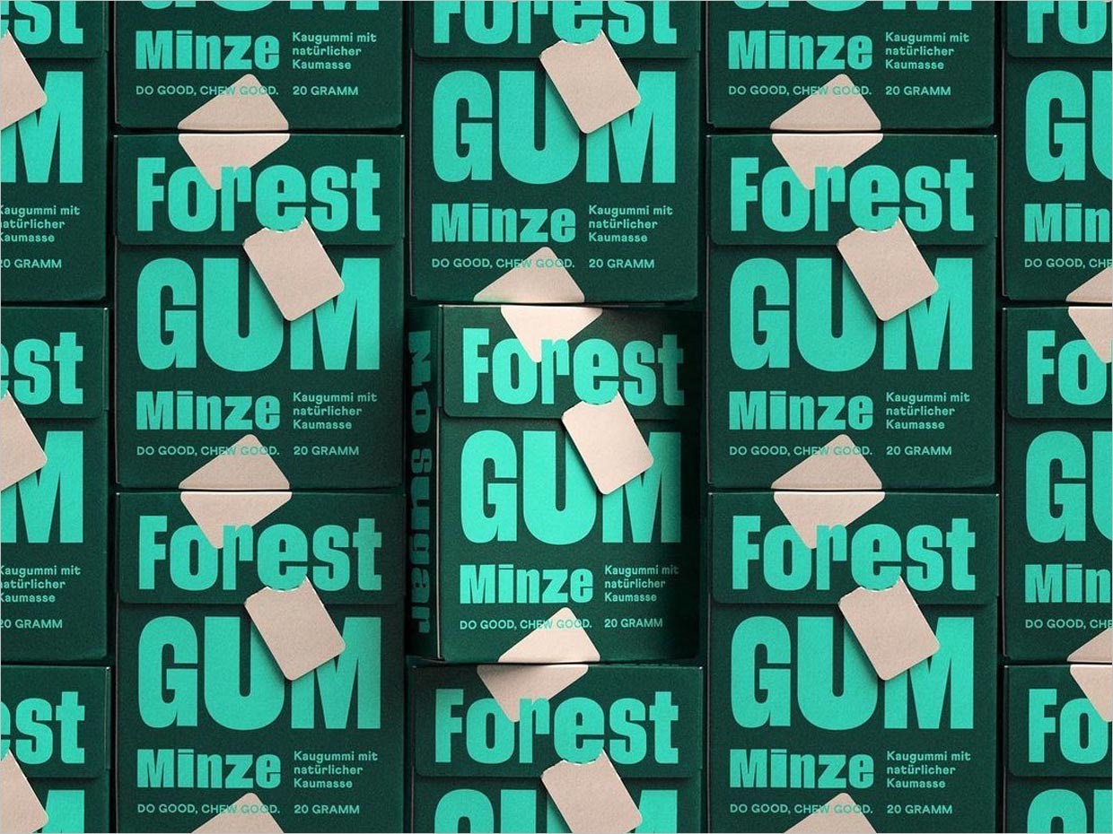 德國Forest Gum天然口香糖包裝設(shè)計之實物照片