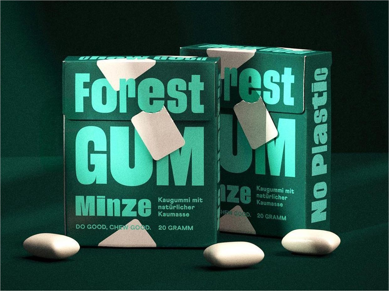 德國Forest Gum天然口香糖包裝設(shè)計之實物照片