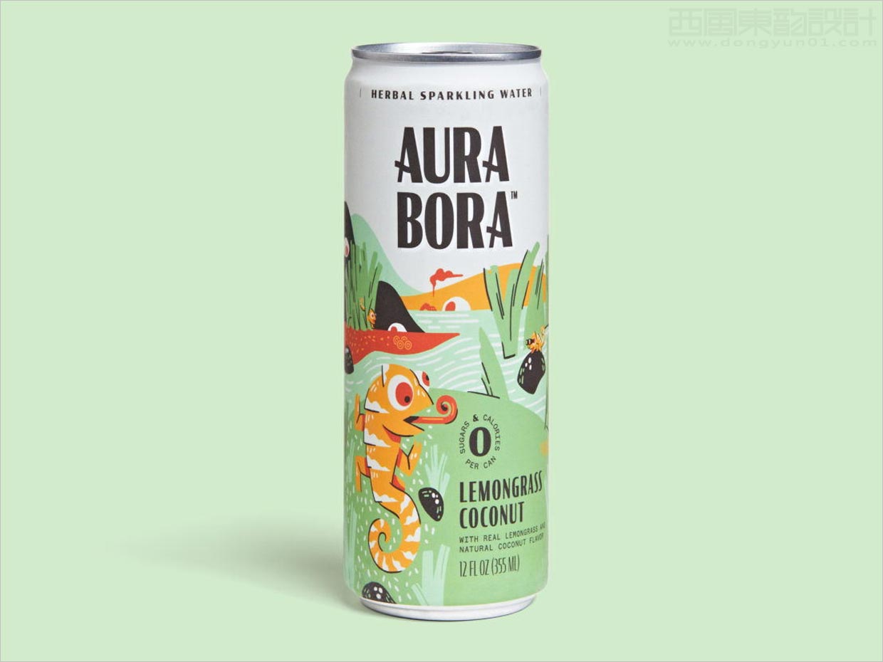 Aura Bora植物起泡水功能飲料包裝設(shè)計(jì)