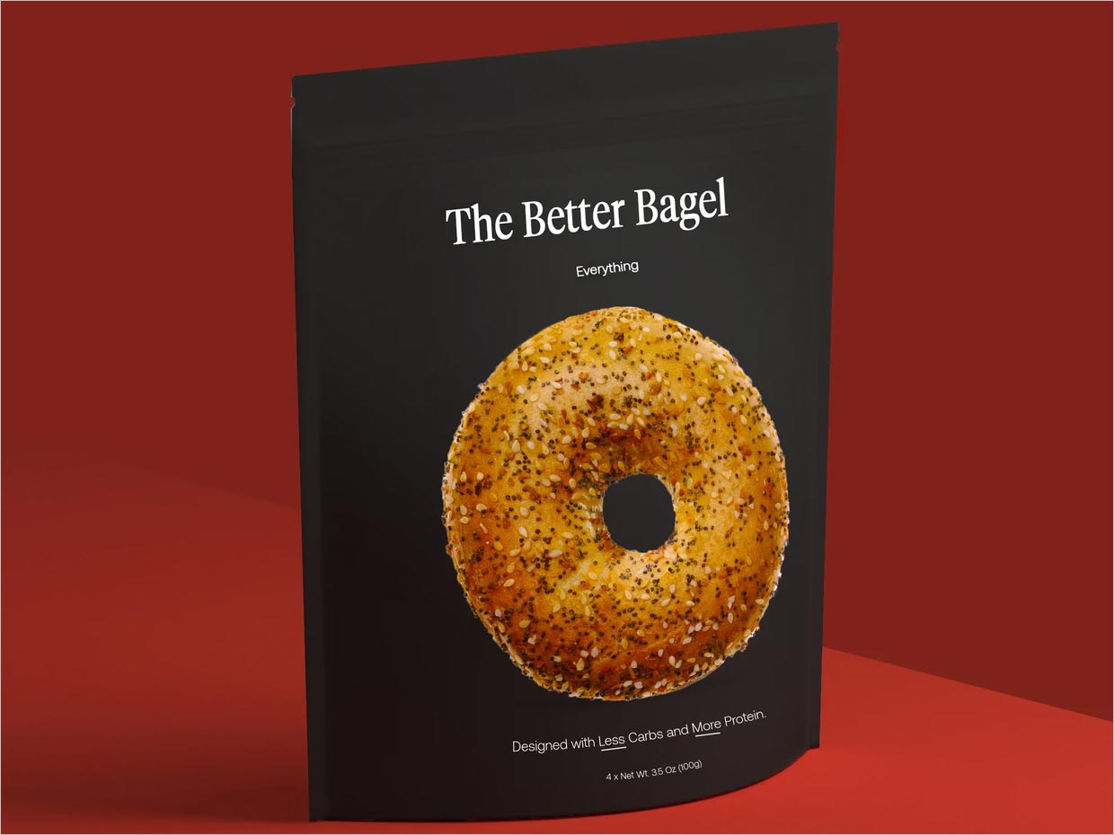 極簡風(fēng)格的Better Bagel面包食品包裝設(shè)計(jì)