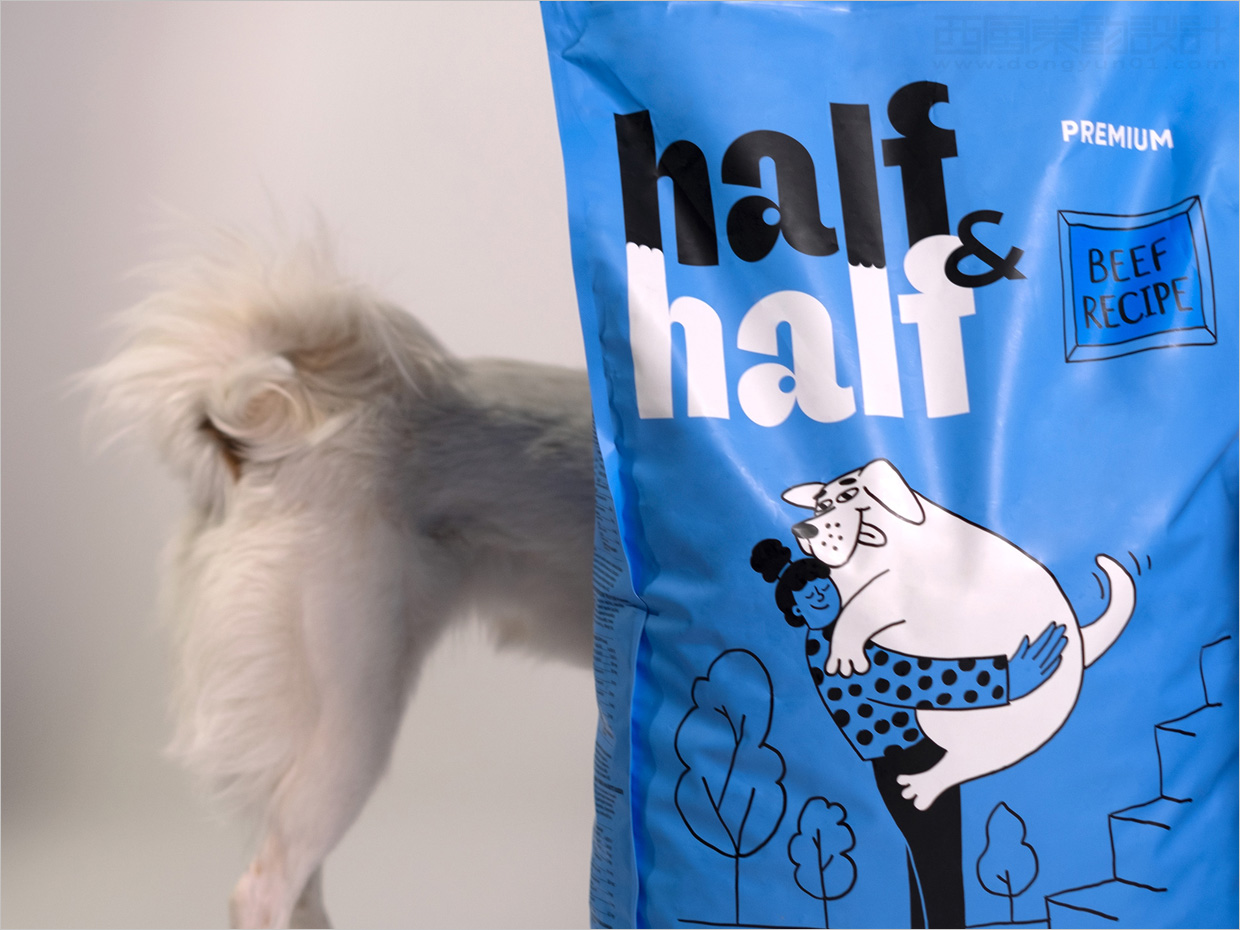 烏克蘭Half & Half寵物食品包裝袋設計之實物照片