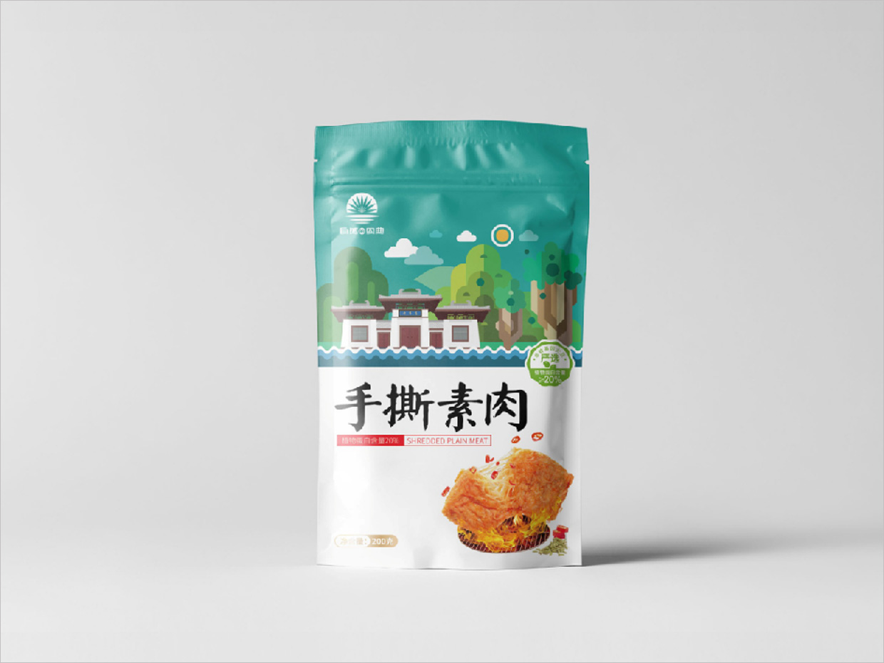 自然的恩典產(chǎn)品包裝設(shè)計之手撕素肉包裝設(shè)計