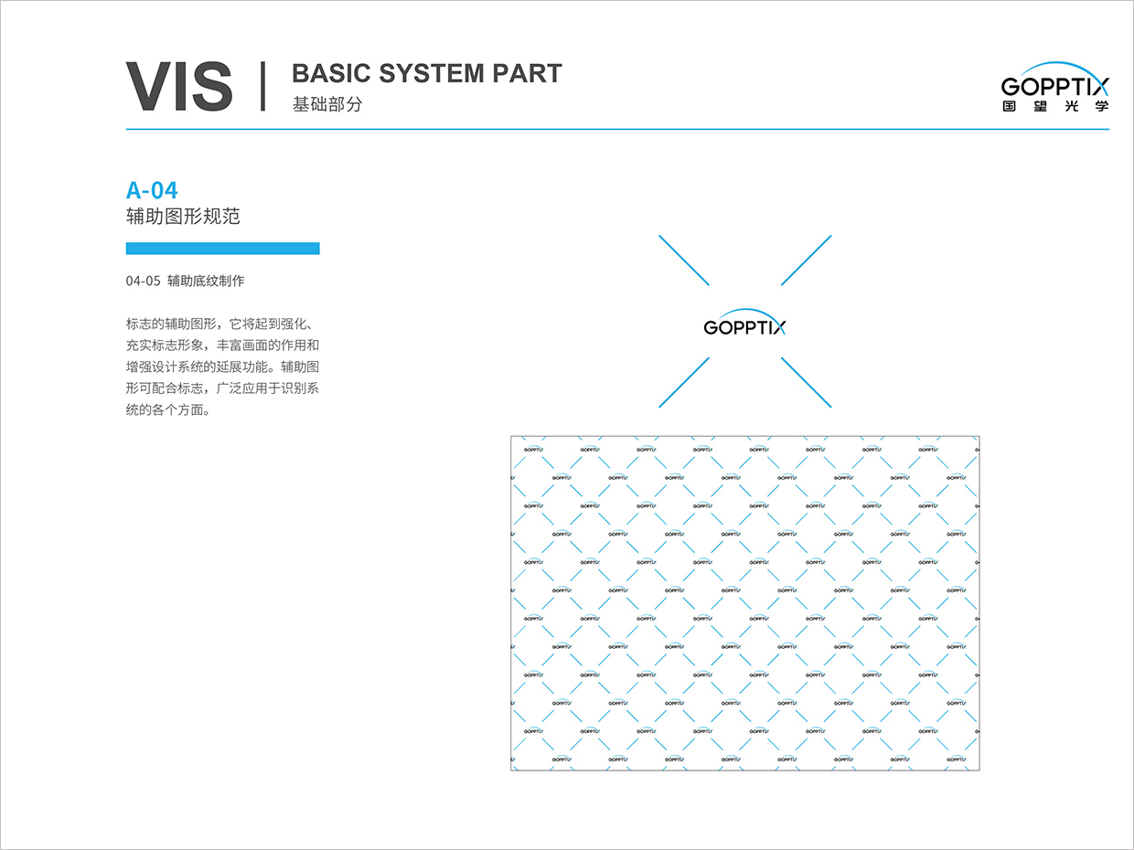北京國望光學科技公司全案VI設計之輔助圖形規(guī)范